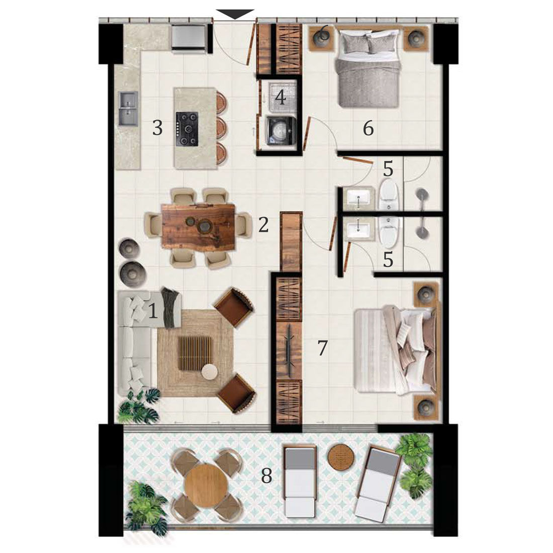 Arama Bay departamentos