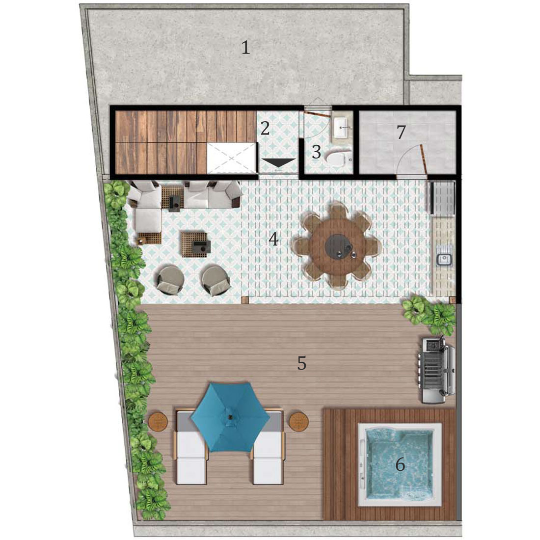 Arama Bay departamentos